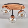 Koyoto Plafonnier, Boule lumineuse 40 cm Écru, Noir, 3 lumières