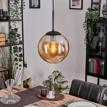 Gastor Suspension, Boule lumineuse 25 cm Ambre, 1 lumière