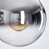 Gastor Suspension, Boule lumineuse 25 cm Chrome, Clair, Fumé, 1 lumière