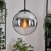 Gastor Suspension, Boule lumineuse 25 cm Chrome, Clair, Fumé, 1 lumière
