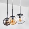 Gastor Suspension, Boule lumineuse Ambre, Clair, Fumé, 3 lumières