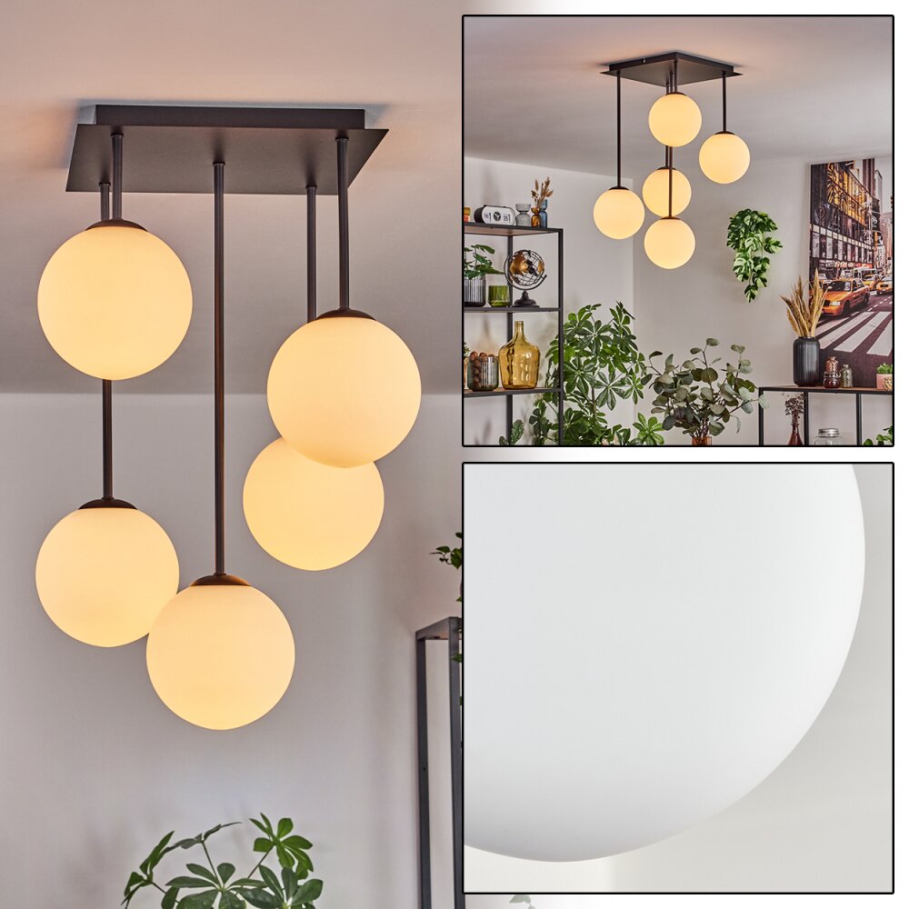 Gastor Plafonnier, Boule lumineuse Blanc, 5 lumières main product photo