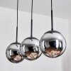 Gastor Suspension, Boule lumineuse Chrome, Fumé, 3 lumières