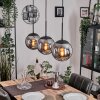 Gastor Suspension, Boule lumineuse Clair, Fumé, 3 lumières