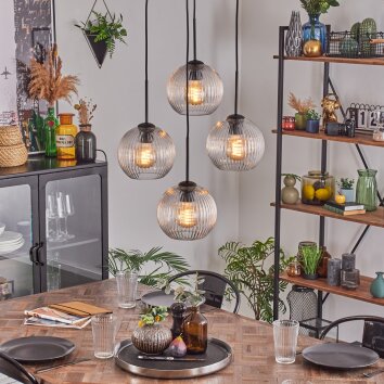 Koyoto Suspension, Boule lumineuse 35 cm Clair, 4 lumières