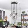 Koyoto Suspension, Boule lumineuse 35 cm Clair, Fumé, 4 lumières