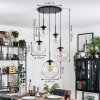 Gastor Suspension, Boule lumineuse 45 cm Noir, 5 lumières