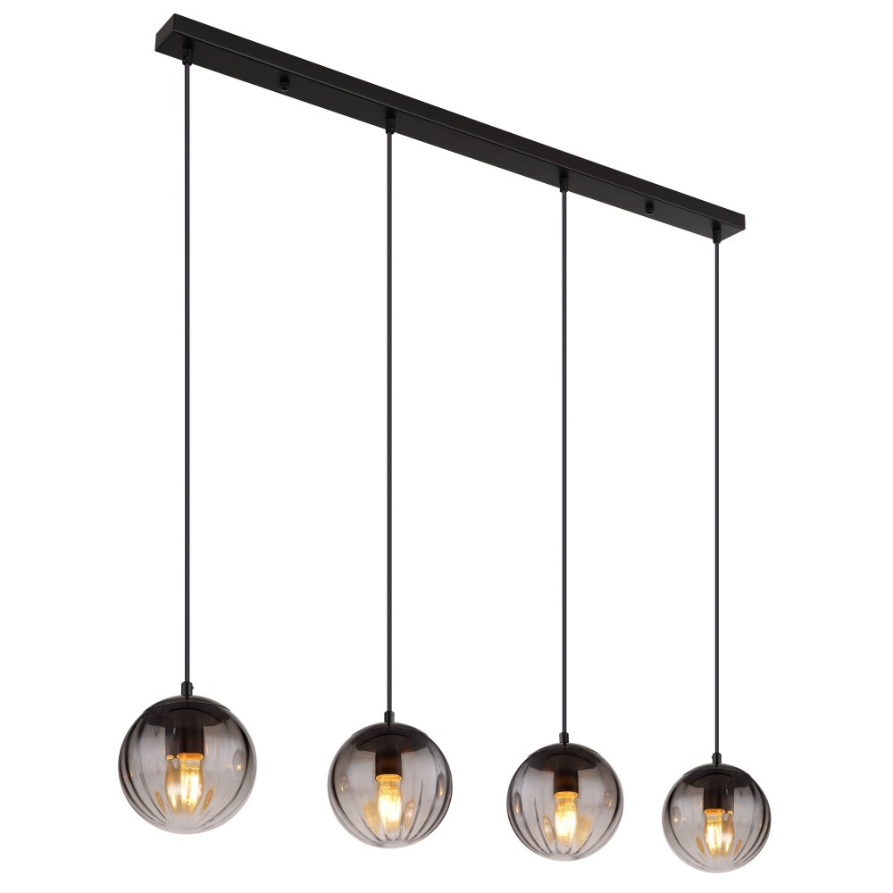 DALLERTA Suspension Luminaires Globo Lighting Noir, 4 lumières main product photo