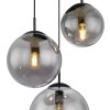 JOEL Suspension Luminaires Globo Lighting Noir, 3 lumières