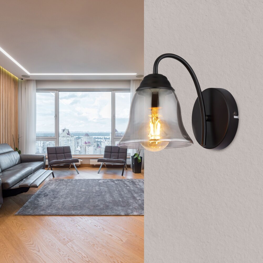 GONNY Applique murale Luminaires Globo Lighting Noir, 1 lumière main product photo