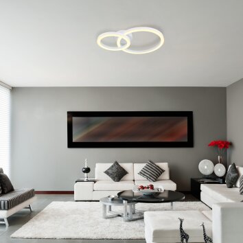 ADDA Plafonnier Luminaires Globo Lighting LED Blanc, 1 lumière