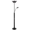 MERLINDA Lampadaire, Lampadaire Luminaires Globo Lighting Noir, 2 lumières