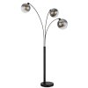 Newcastle Lampadaire Luminaires Globo Lighting Noir, 3 lumières