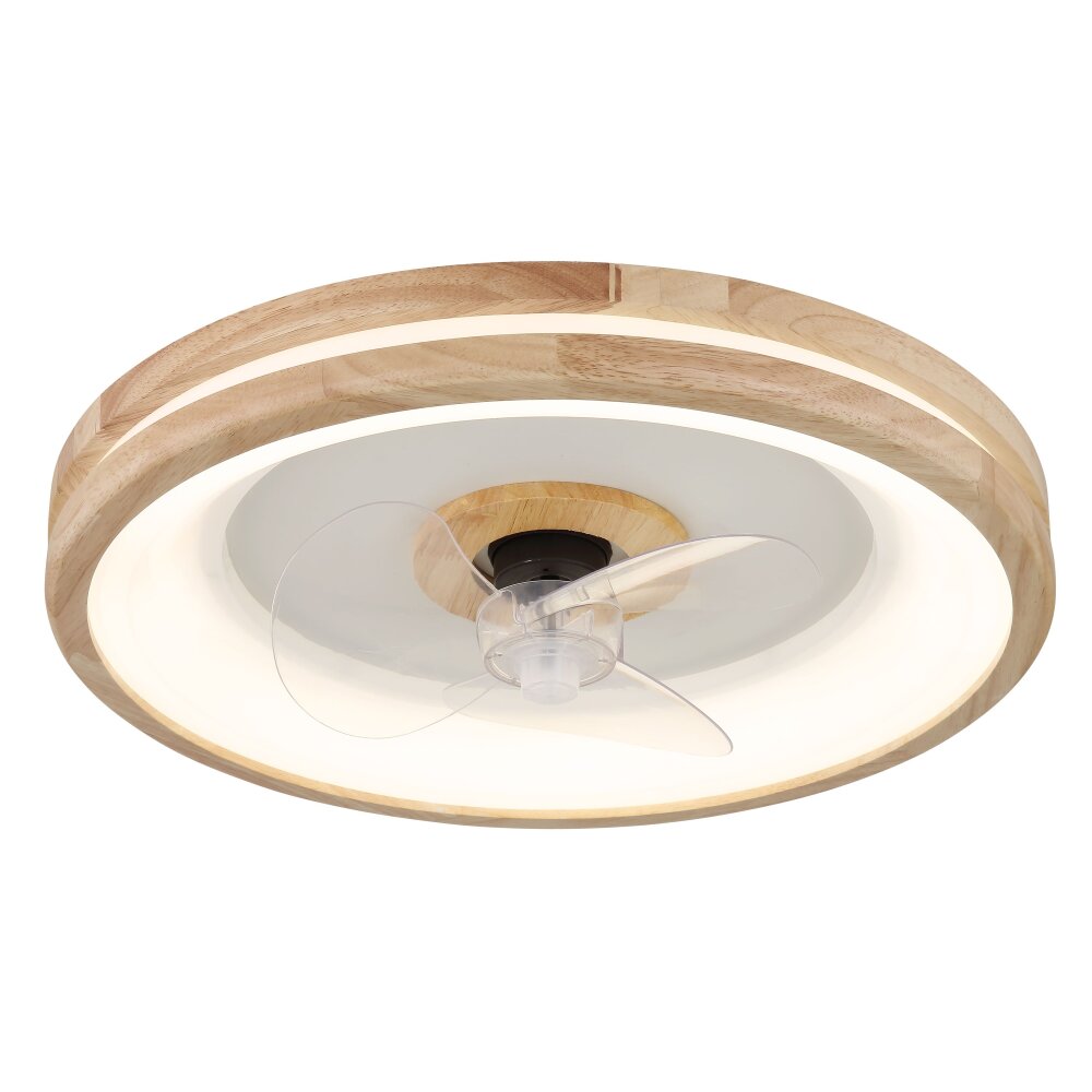 Gatian Ventilateur de plafond lumineux Luminaires Globo Lighting LED Brun foncé, Blanc, 1 lumière, Télécommandes main product photo