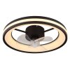 Gatian Ventilateur de plafond lumineux Luminaires Globo Lighting LED Noir, 1 lumière, Télécommandes