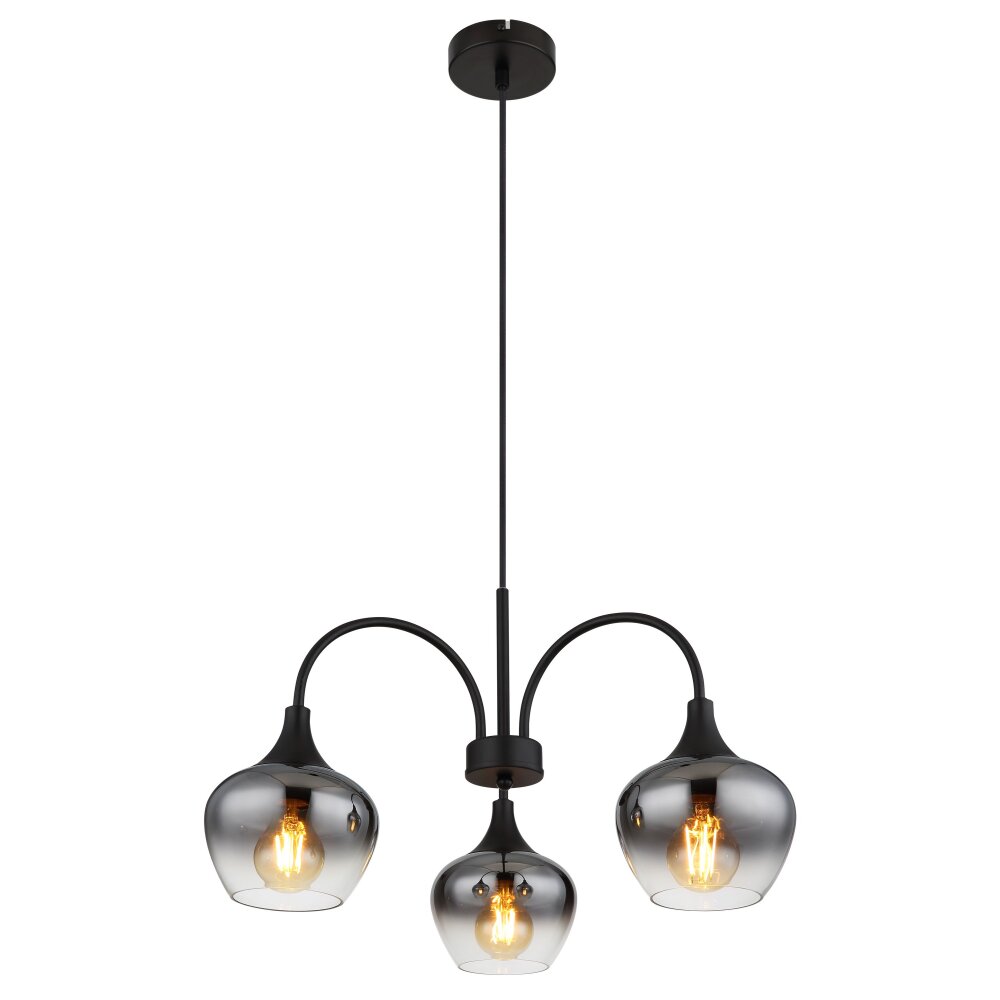 Maxy Suspension Luminaires Globo Lighting Noir, 3 lumières main product photo