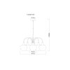 Maxy Suspension Luminaires Globo Lighting Noir, 5 lumières