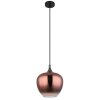 Maxy Suspension Luminaires Globo Lighting Chrome, Noir, 1 lumière