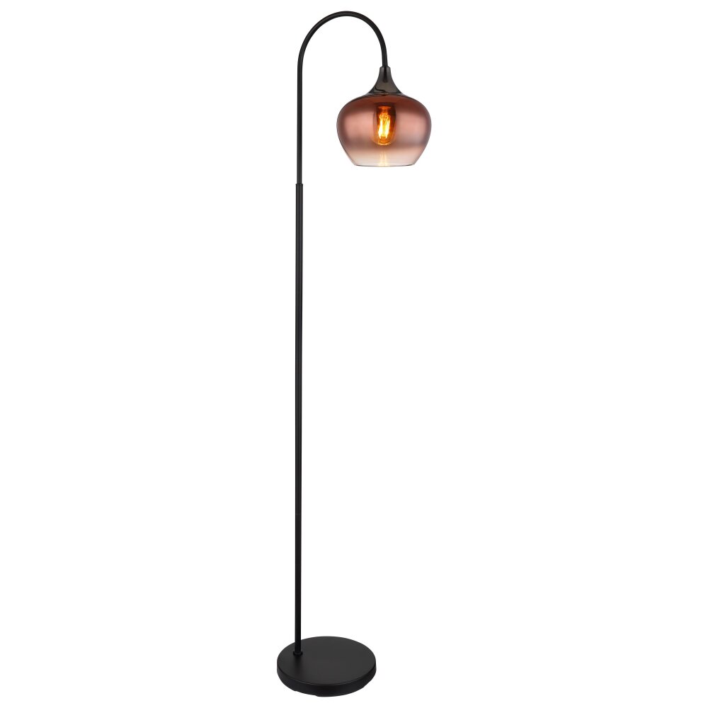 Maxy Lampadaire Luminaires Globo Lighting Chrome, Noir, 1 lumière main product photo