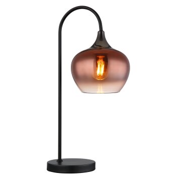 Maxy Lampe à poser Luminaires Globo Lighting Chrome, Noir, 1 lumière