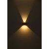 Alina Applique murale Luminaires Globo Lighting LED Bois foncé, Écru, Noir, 1 lumière