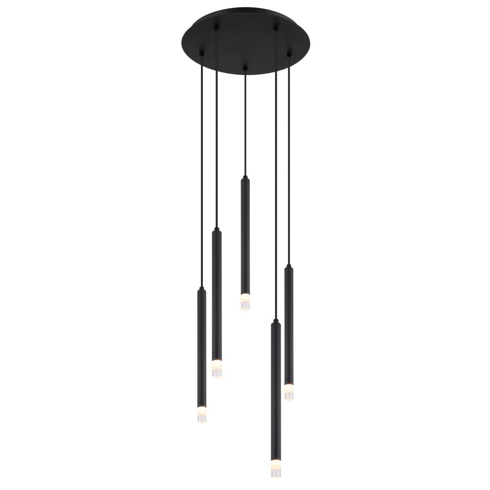Blake Suspension Luminaires Globo Lighting Noir, 5 lumières main product photo