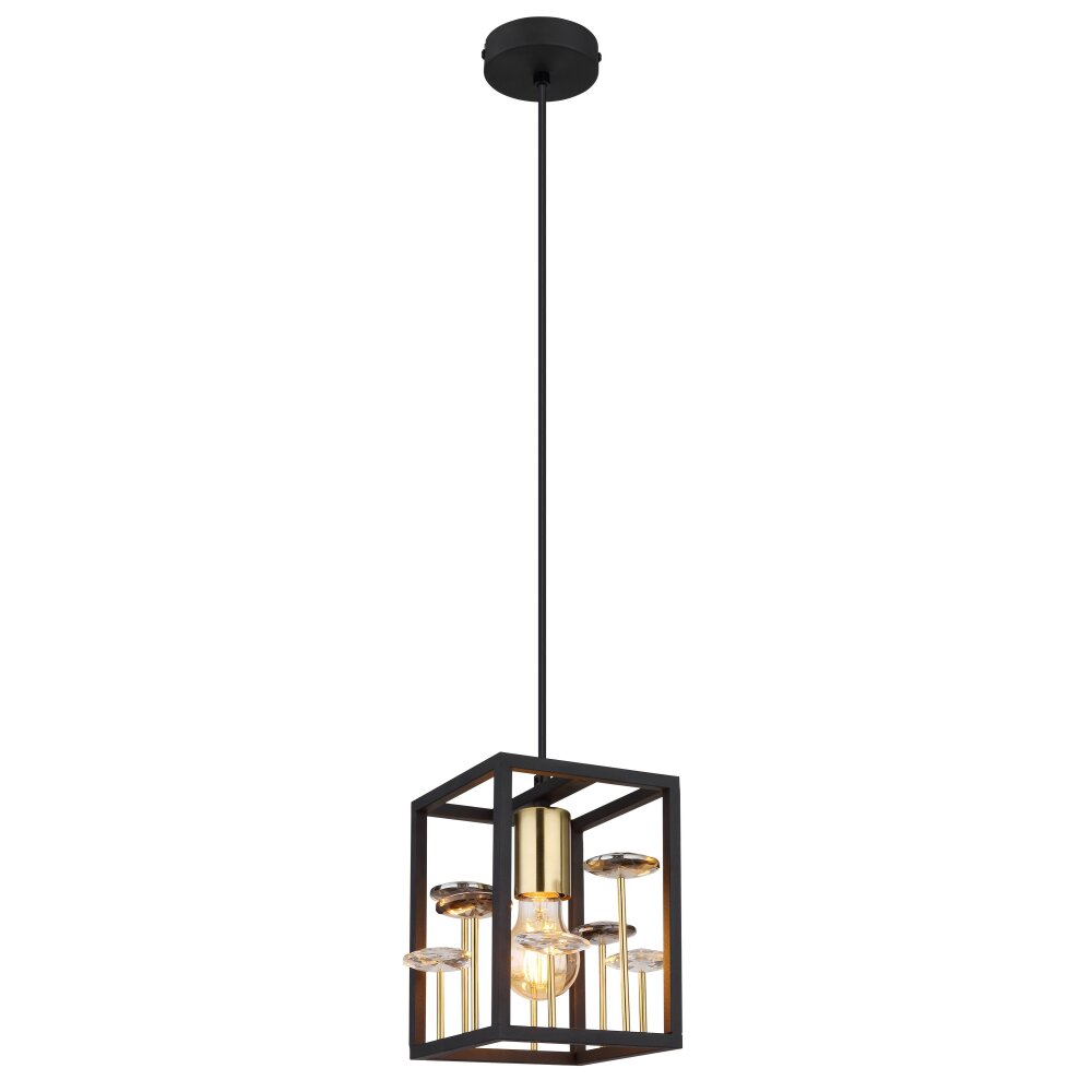 Lisbon Suspension Luminaires Globo Lighting Noir, 1 lumière main product photo