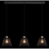 Baku Suspension Luminaires Globo Lighting Noir, 3 lumières