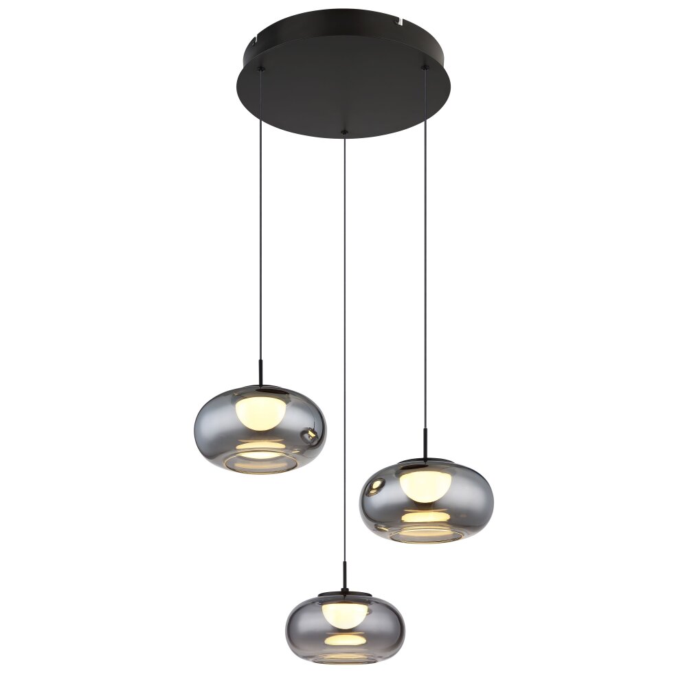 Quintara Suspension Luminaires Globo Lighting LED Noir, 1 lumière main product photo