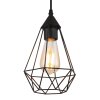 Zachary Suspension Luminaires Globo Lighting Noir, 1 lumière