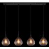Olsen Suspension Luminaires Globo Lighting Noir, 4 lumières