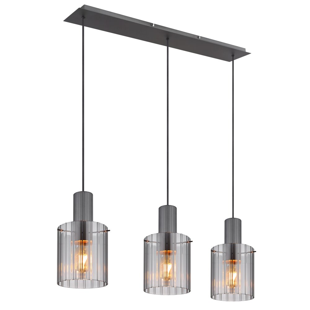 Tulivar Suspension Luminaires Globo Lighting Gris, 3 lumières main product photo