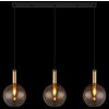 Marinella Suspension Luminaires Globo Lighting Noir, 3 lumières