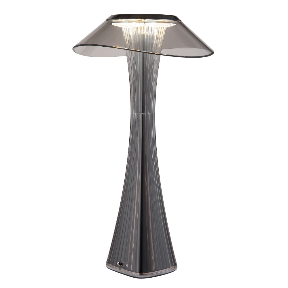 Ambra Lampe à poser Luminaires Globo Lighting LED Chrome, Fumée, Noir, 1 lumière main product photo