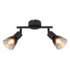 Satella Plafonnier, Spot de plafond, Applique murale, Spot mural Luminaires Globo Lighting Noir, 2 lumières
