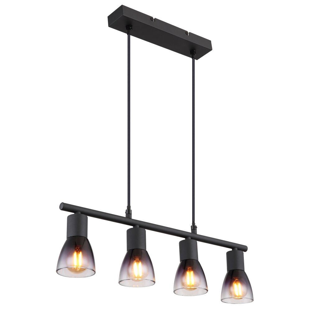 Satella Suspension Luminaires Globo Lighting Noir, 4 lumières main product photo