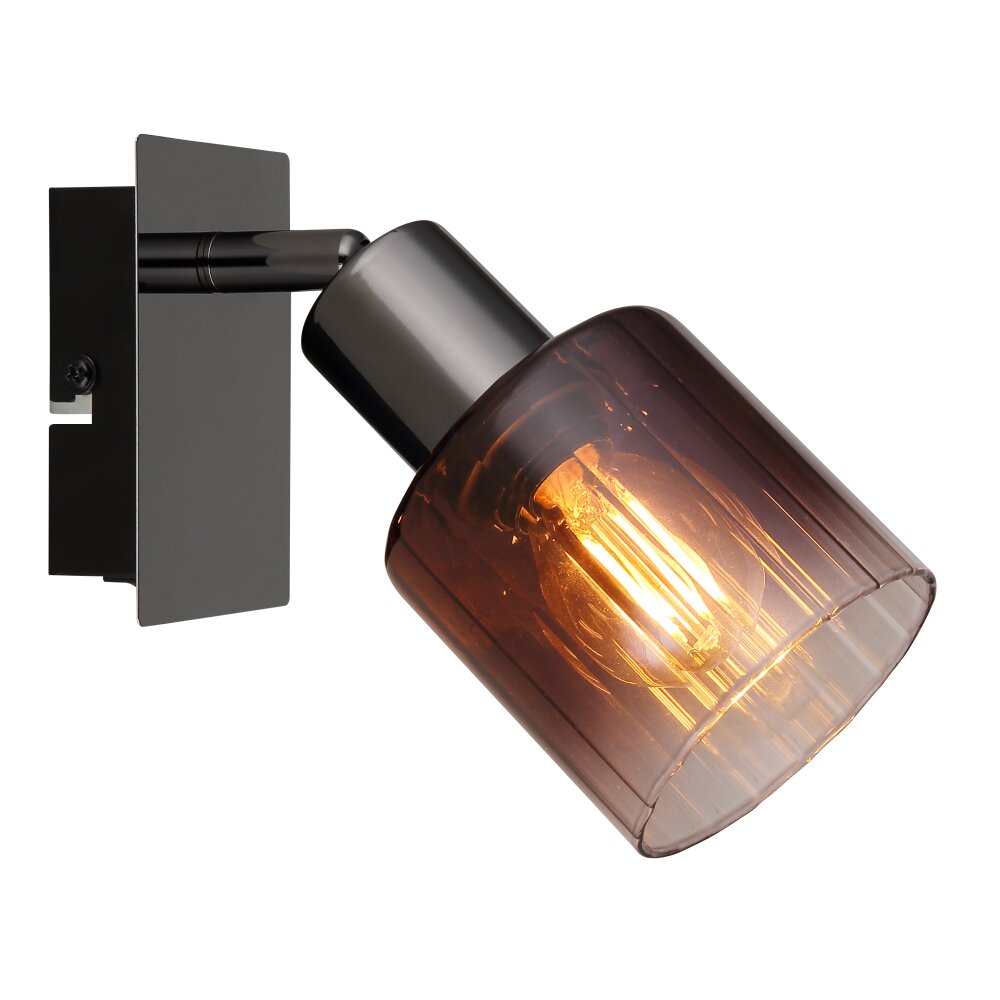Satella Plafonnier, Spot de plafond, Applique murale, Spot mural Luminaires Globo Lighting Chrome, Noir, 1 lumière main product photo