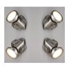Verpax Plafonnier, Spot de plafond, Applique murale, Spot mural Luminaires Globo Lighting Nickel mat, 4 lumières