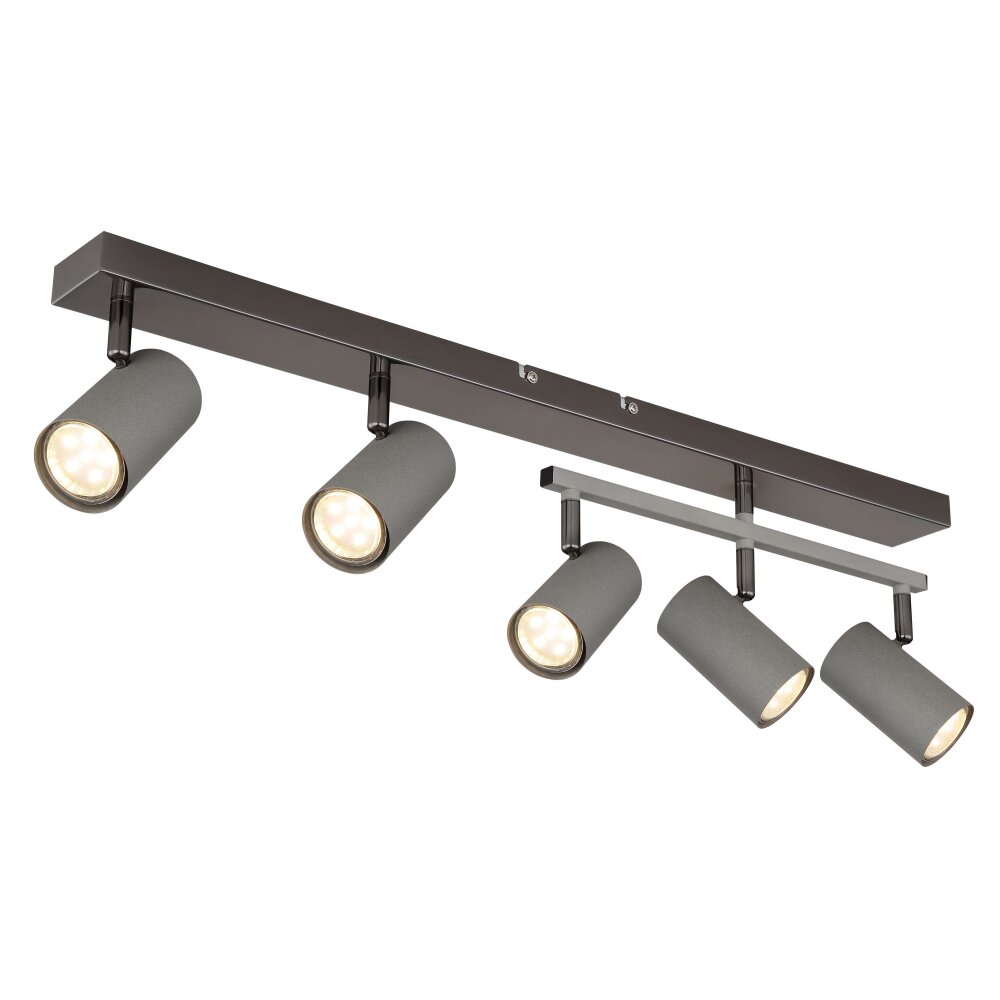 Robby Plafonnier, Spot de plafond, Applique murale, Spot mural Luminaires Globo Lighting Chrome, Noir, 5 lumières main product photo