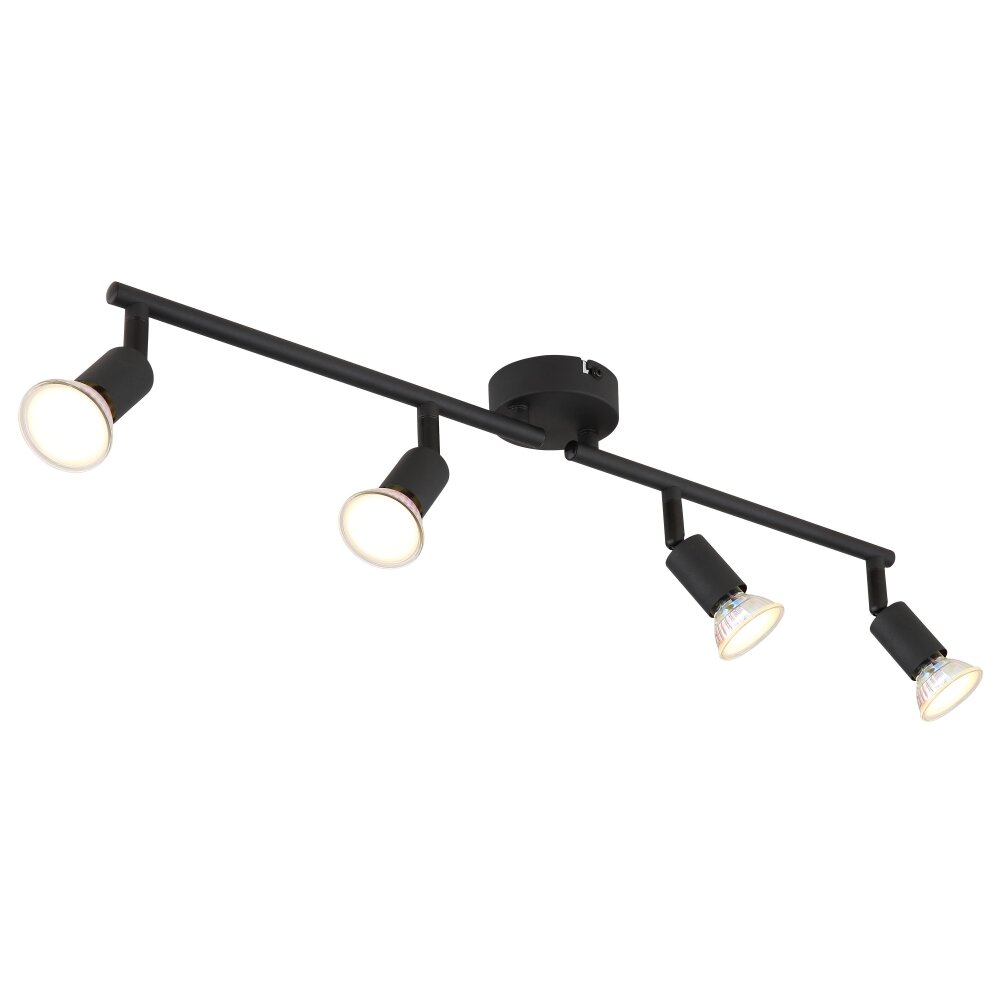 Matrix Plafonnier, Spot de plafond, Applique murale, Spot mural Luminaires Globo Lighting Noir, 4 lumières main product photo