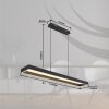 Sola Suspension Luminaires Globo Lighting LED Noir, 1 lumière, Télécommandes