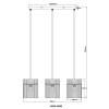 Gorley Suspension Luminaires Globo Lighting Noir, 3 lumières
