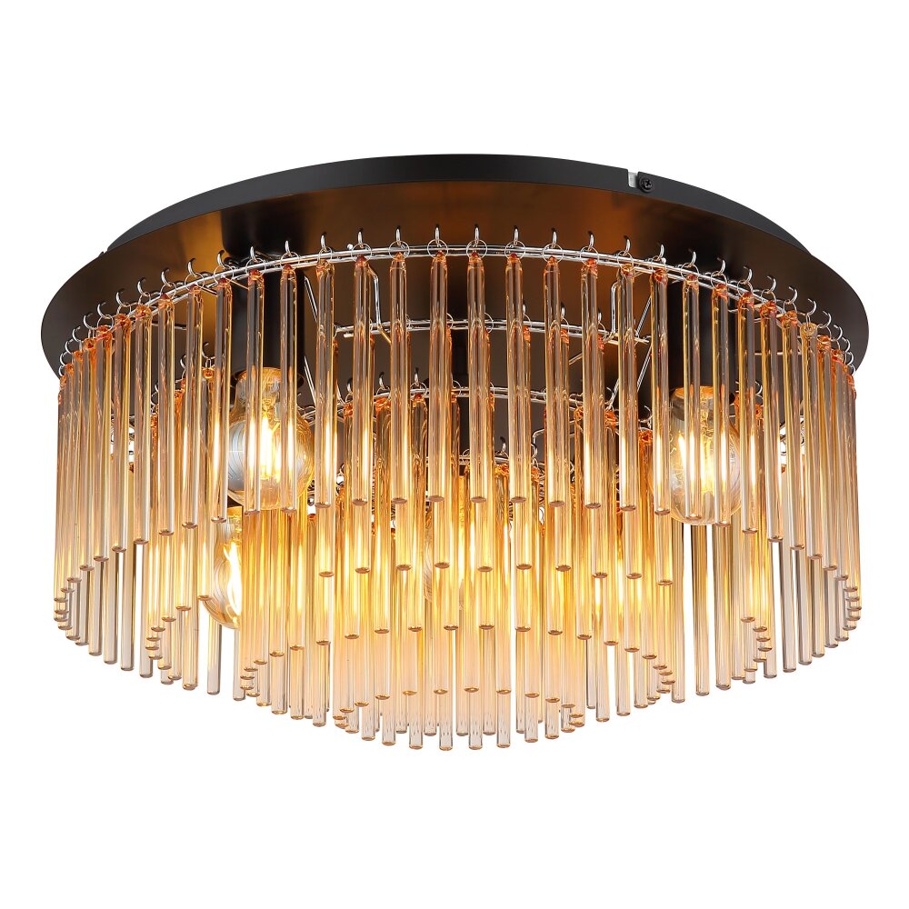 Gorley Plafonnier Luminaires Globo Lighting Chrome, Noir, 5 lumières main product photo