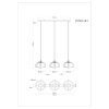 Jella Suspension Luminaires Globo Lighting Noir, 3 lumières