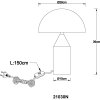 Lampe Champignon  Atoma Lampe à poser Luminaires Globo Lighting Nickel mat, 2 lumières
