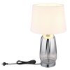 Classy Lampe à poser Luminaires Globo Lighting Chrome, Argenté, 1 lumière