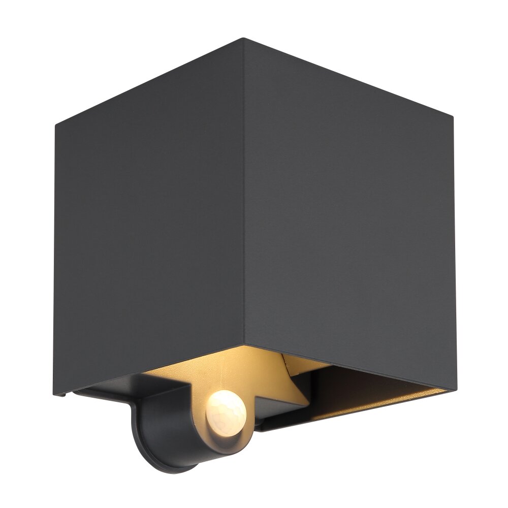 Veronika Luminaire extérieur Luminaires Globo Lighting LED Anthracite, Noir, 2 lumières, Détecteur de mouvement main product photo