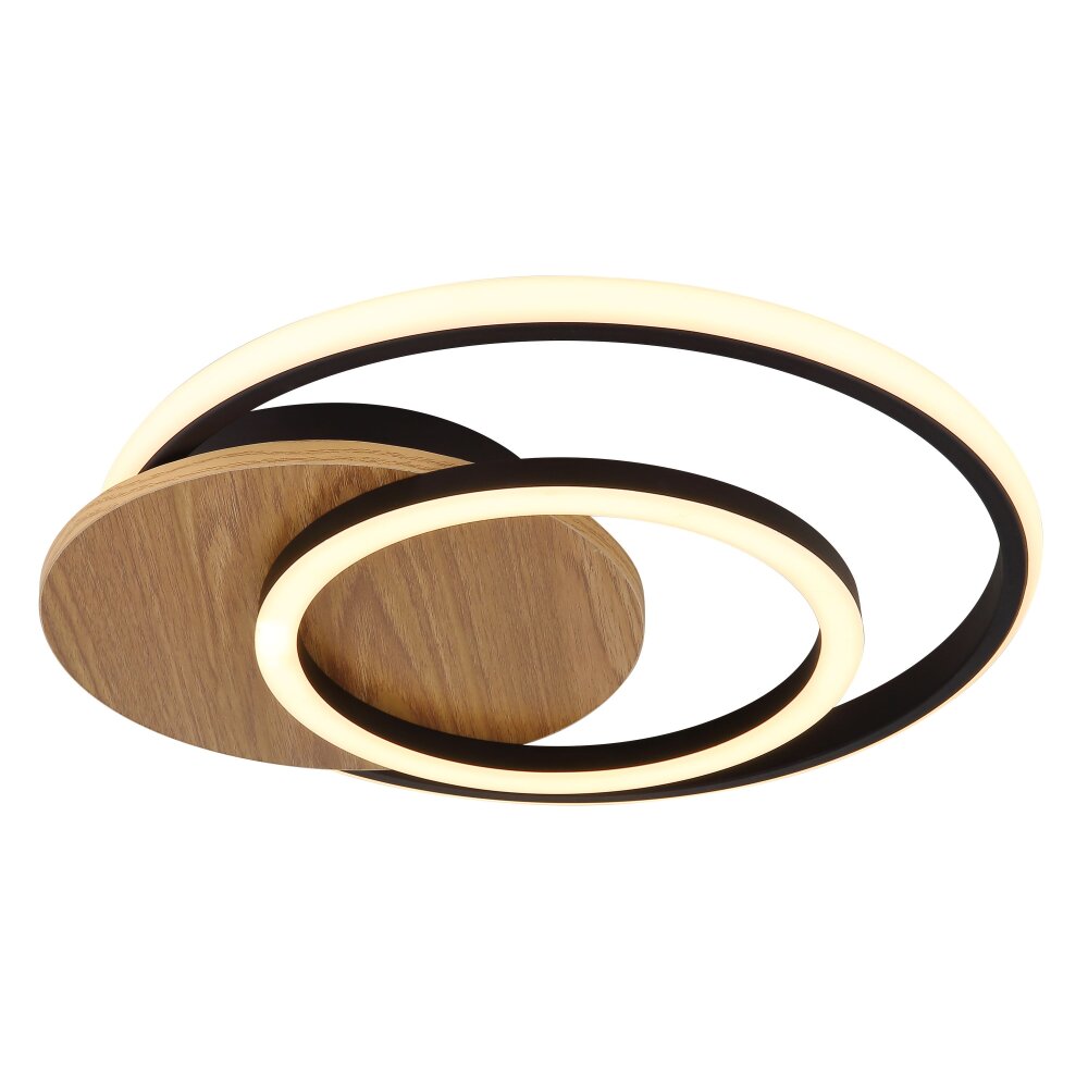 Julio Plafonnier Luminaires Globo Lighting LED Bois foncé, Écru, 1 lumière main product photo