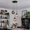 Gastor Suspension, Boule lumineuse Ambre, Clair, Fumé, 3 lumières