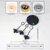 Gastor Suspension, Boule lumineuse Ambre, Or, Clair, Fumé, 3 lumières